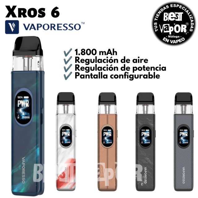 Xros 6 Pod Kit de Vaporesso en Best Vapor